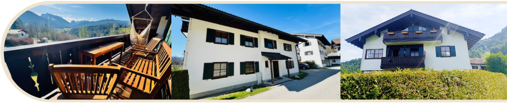 Blick auf die Ferienwohnung BergSucht